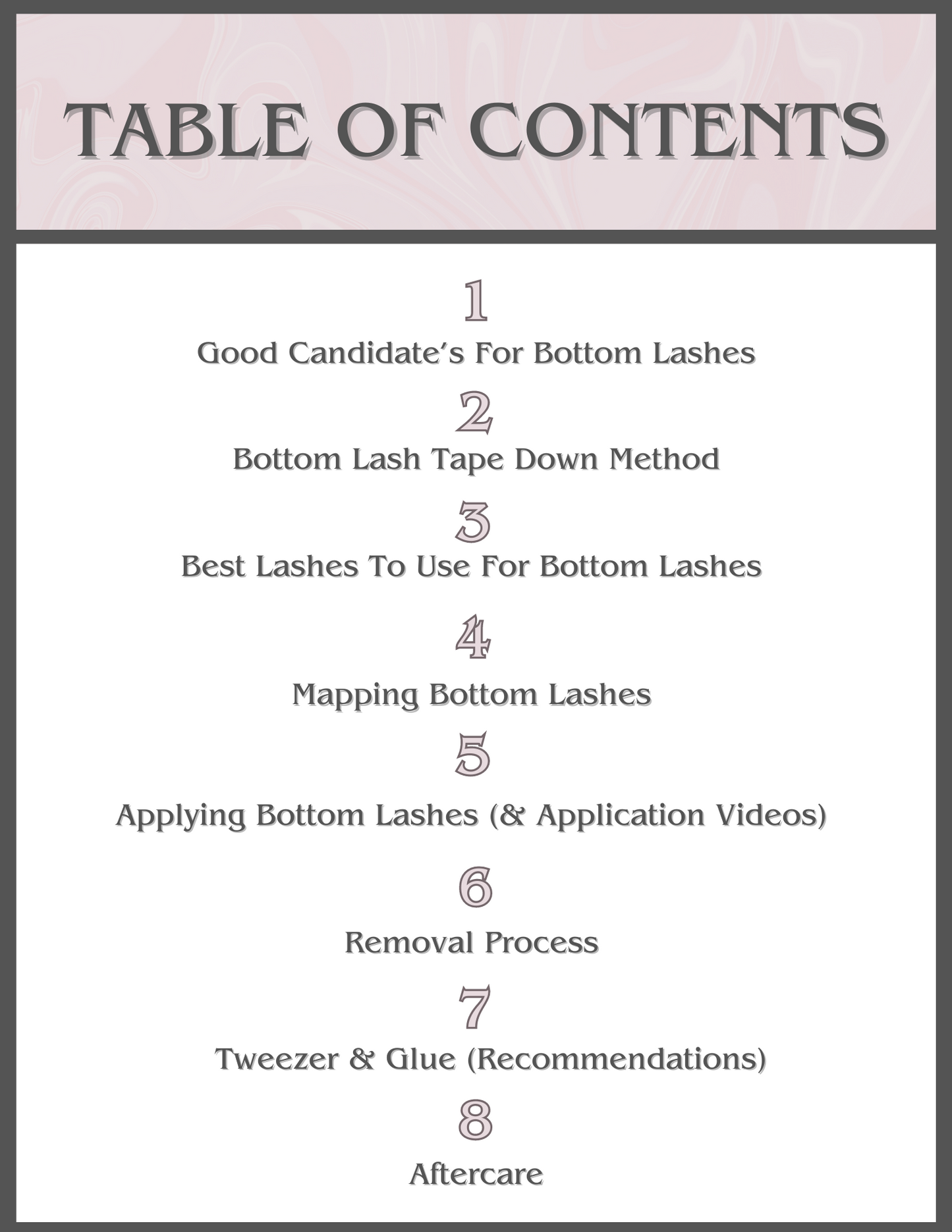 Bottom Eyelash Extensions Guide (E-Book)