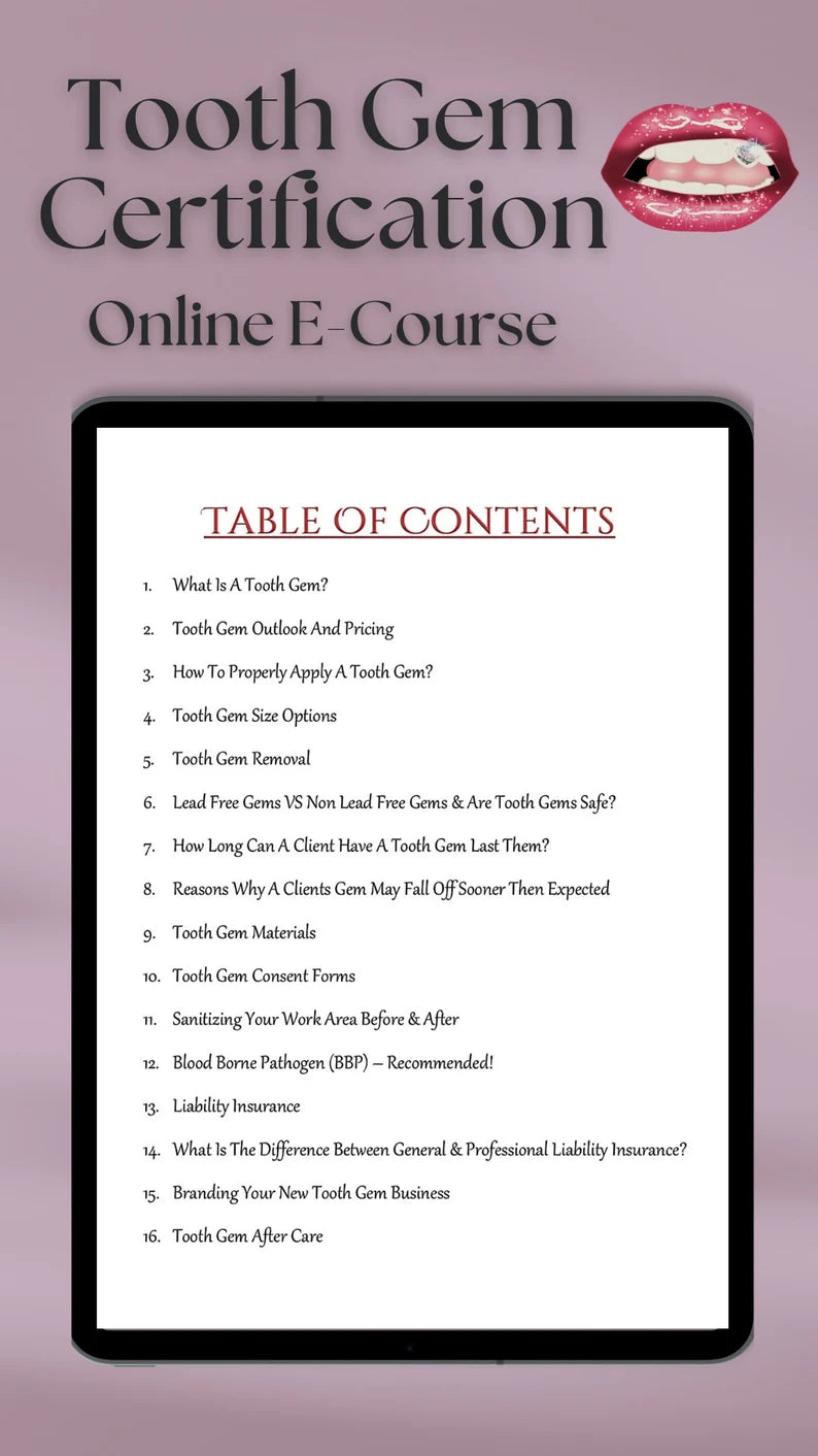 Online Tooth Gem Audible E-Course Certification