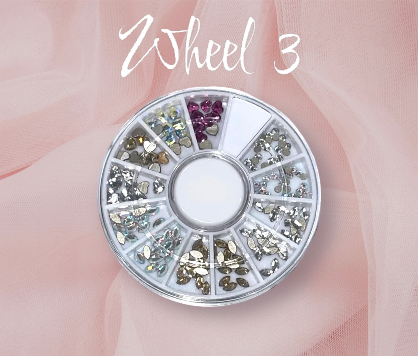 4 Pack Assorted Advanced Crystal Swarovski Mini Tooth Gem Tray - Specialty Tooth Gems (Lead Free)
