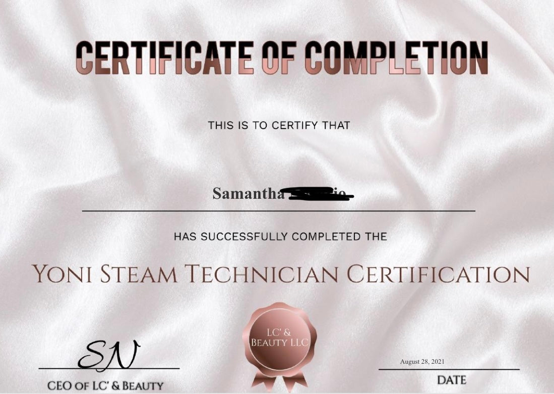 Online Yoni Steam Course Certification