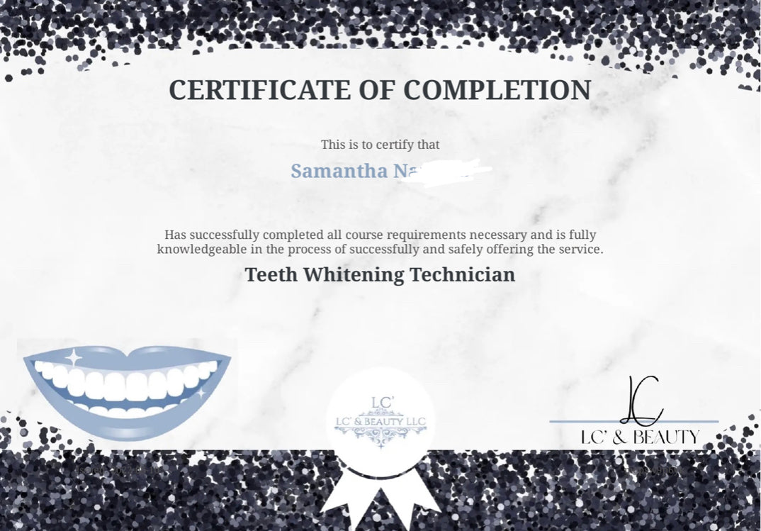 Online Dual ECourse Tooth Gem & Teeth Whitening Technician Certificat