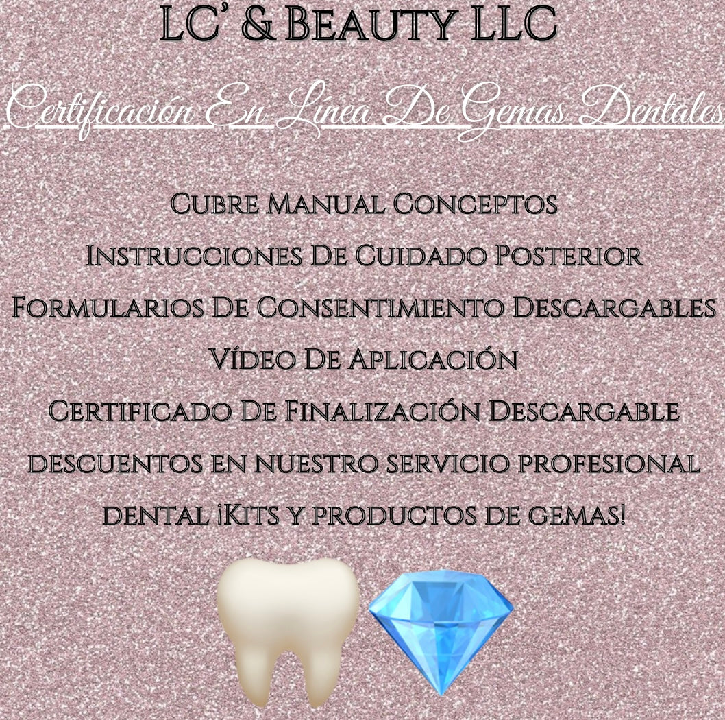 Certificación Del Curso Electrónico Sobre Gemas / Joyas Dentales En Línea